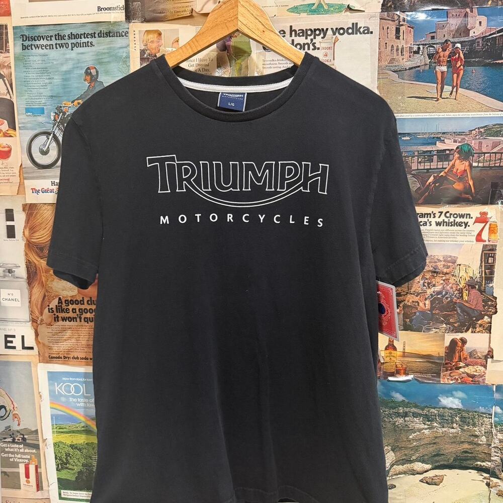 Triumph black t shirt with white